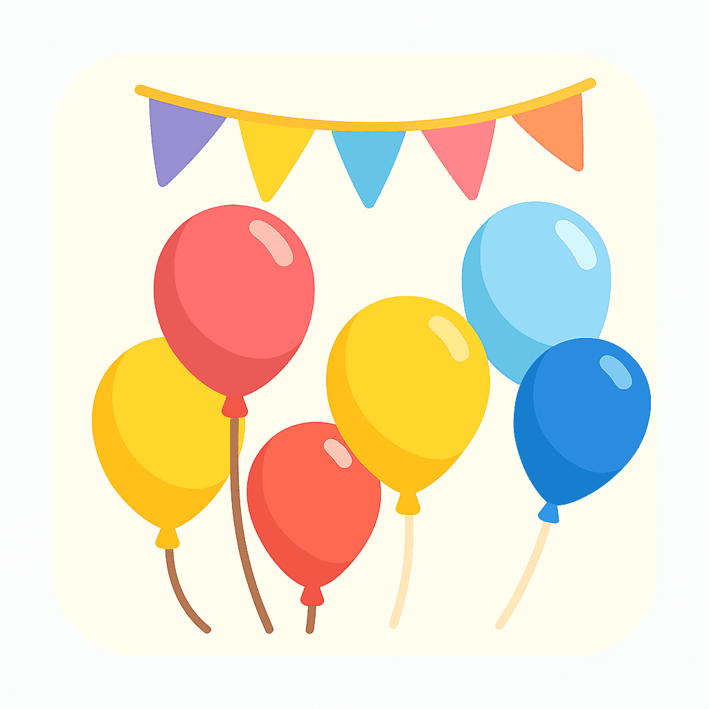 Celebration balloons icon